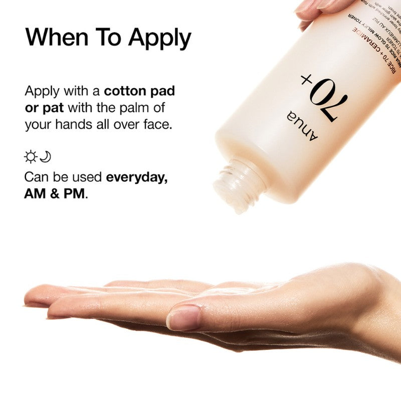 RICE 70 GLOW MILKY TONER 250 ML-ANUA-HBYTALA