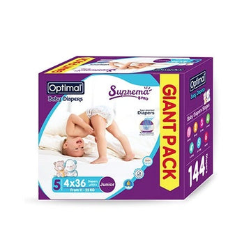 Optimal Giant pack baby diapers 5 (11-25kg) 144pcs Junior