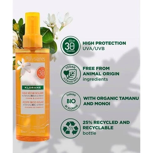 Klorane Polysiane Dry Oil Spf 30