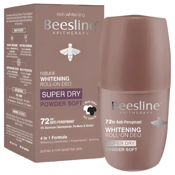 مزيل عرق بيزلين رول أون لتفتيح البشرة - سوبر دراي - بودرة ناعمة