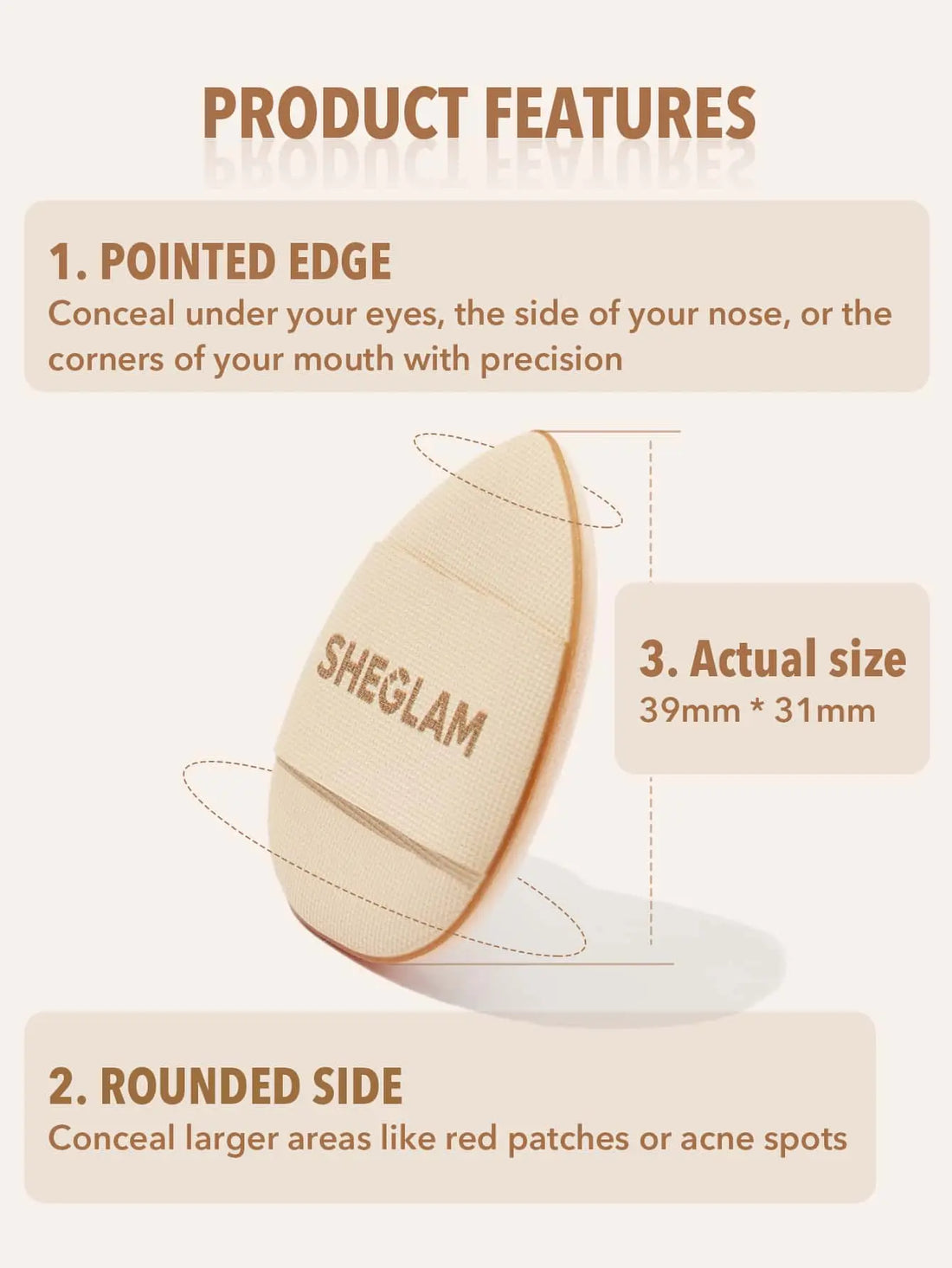 Sheglam Magic Finger Mini Sponge 3Pcs/Set