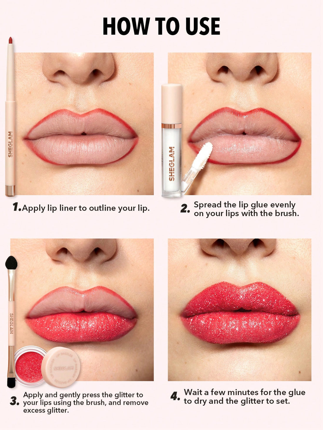 Sheglam Lip Dazzler Glitter Kit-Center Stage