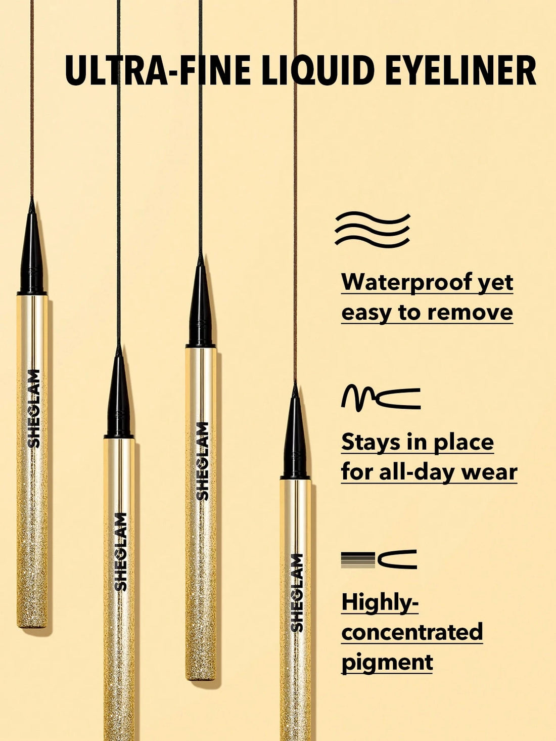 Sheglam Line & Define Waterproof Liquid Eyeliner(Vegan Formula)