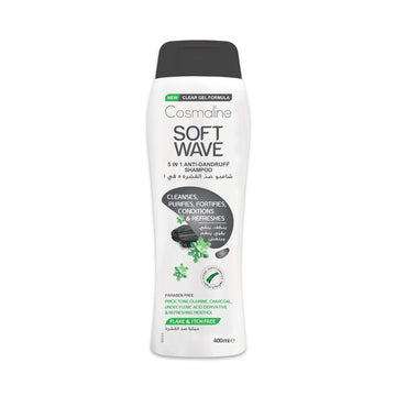 Soft Wave 5 In 1 Anti-Dandruff Shampoo and Conditioner (With Menthol & Charcoal)