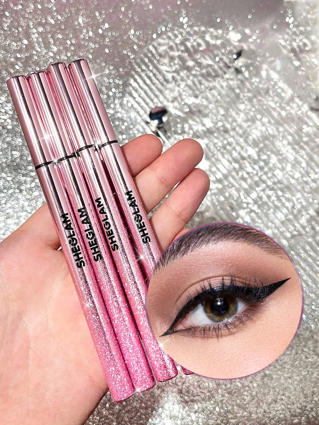 Sheglam Rosé Line & Define Waterproof Liquid Eyeliner-Black Kajal(Vegan Formula)