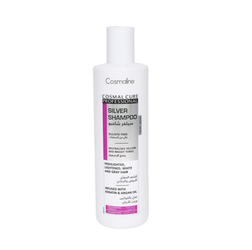 Cosmal Cure Professional Silver Shampoo For Highlighted/Lightened/White/Grey Hair