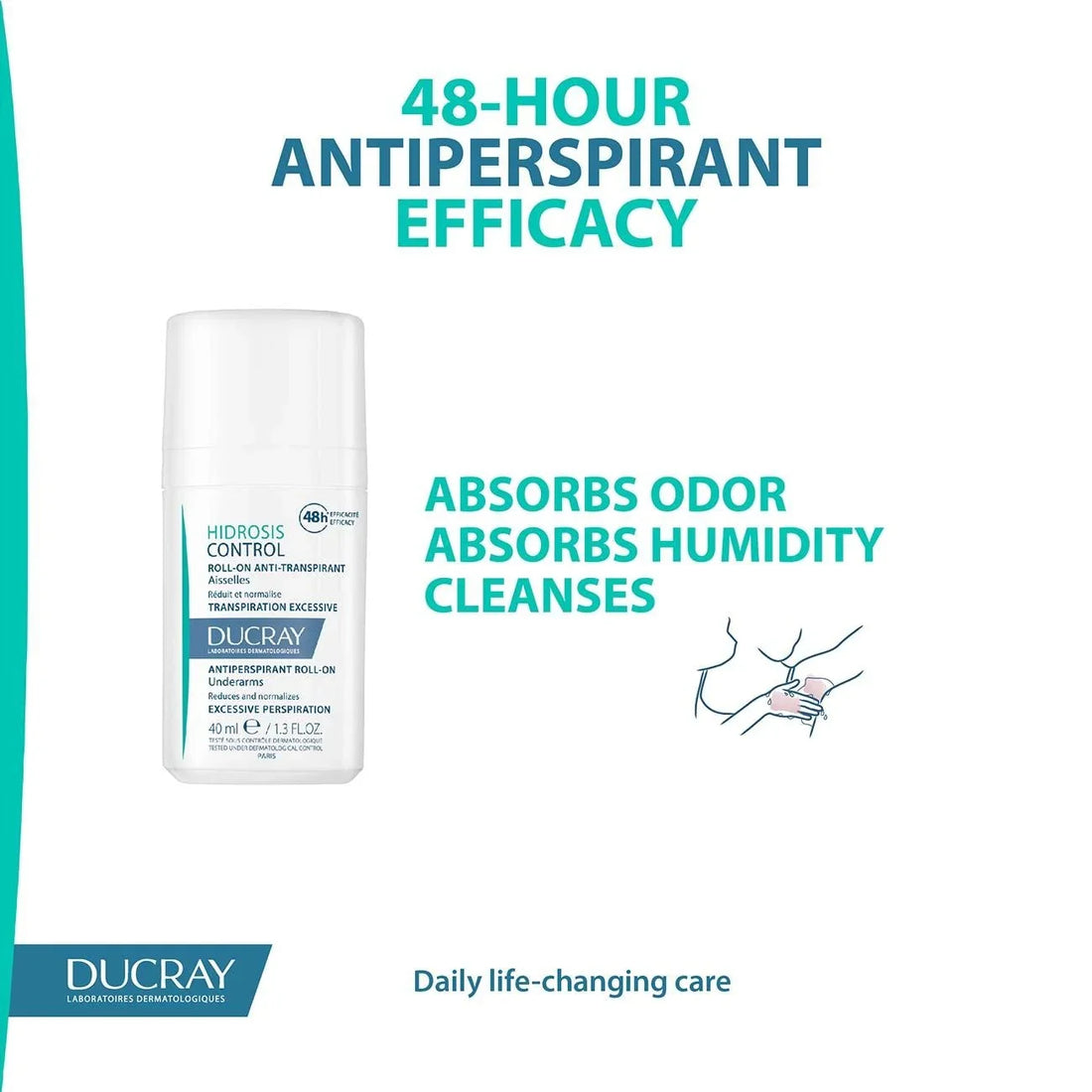 Ducray Hidrosis Control Roll On Antiperspirant