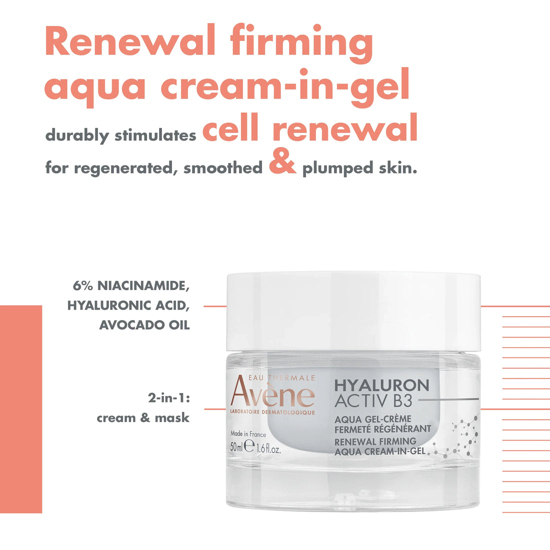 Avene Hyaluron Activ B3 Aqua Cellular Regeneration Gel Cream