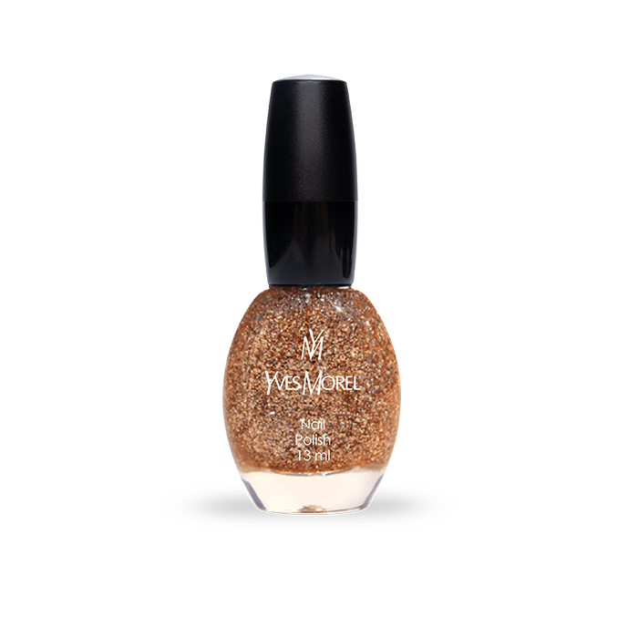 Yves Morel Nail Polish 503 – Earth Gold Glitter