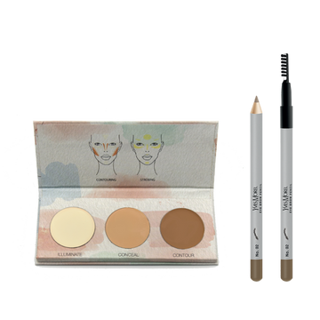 Yves Morel Creamy Contouring Palette + Eye Brow Pencil