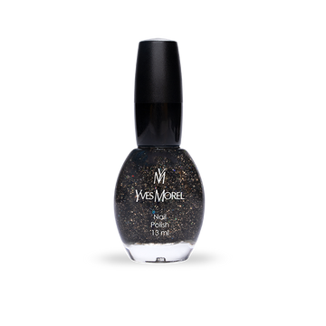 Yves Morel Nail Polish 500 – Thunder Black Glitter