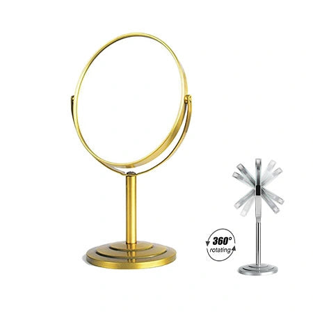 Optimal Double Mirror Desk Stand Gold