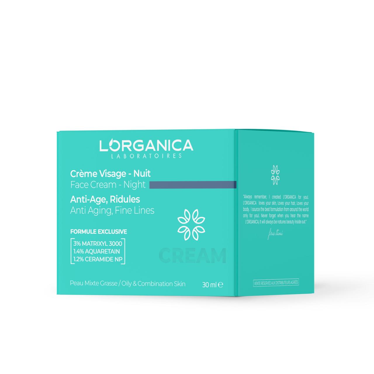 L'organica Anti Age Night Cream Oily-Combination Skin