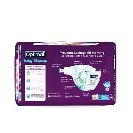 Optimal Baby Diapers 5 (11-25 Kg)-36 Pcs Junior