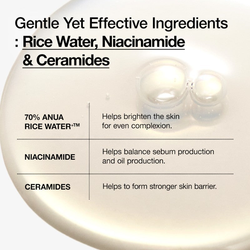 RICE 70 GLOW MILKY TONER 250 ML-ANUA-HBYTALA