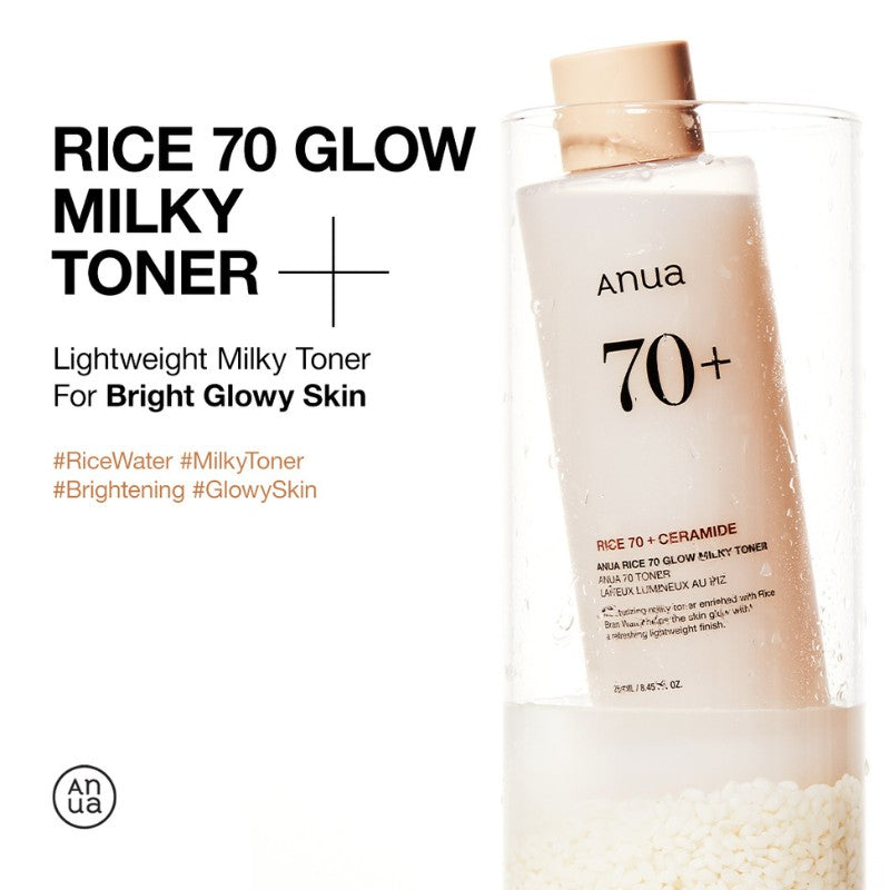 RICE 70 GLOW MILKY TONER 250 ML-ANUA-HBYTALA
