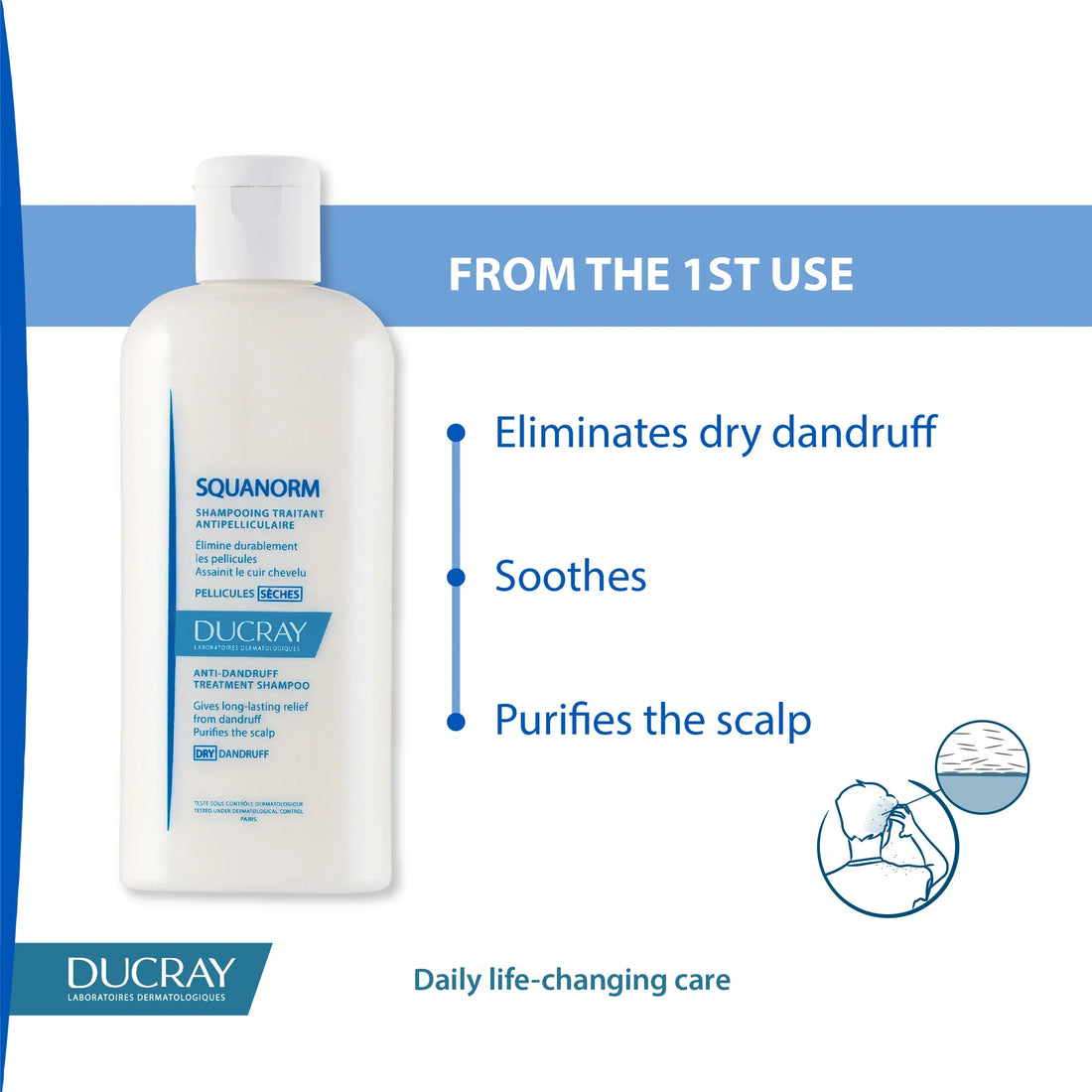 Ducray Squanorm Anti-Dandruff Shampoo - Dry Scalp