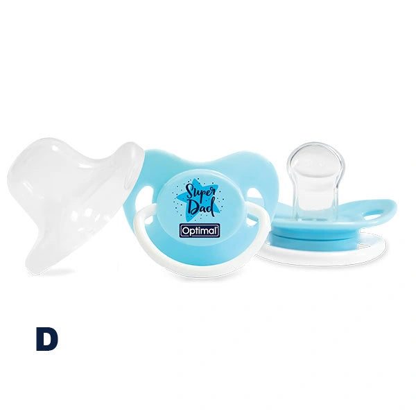 Optimal Orthodontic Silicone Pacifier 6+ Super Dad