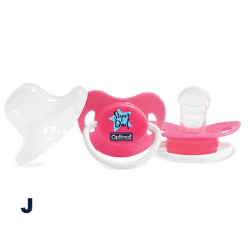 Optimal Orthodontic Silicone Pacifier 0+ Super Dad