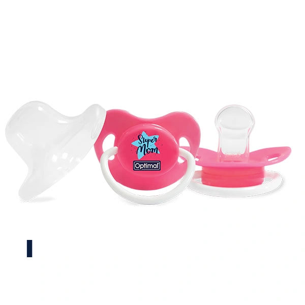 Optimal Orthodontic Silicone Pacifier 6+ Super Mom